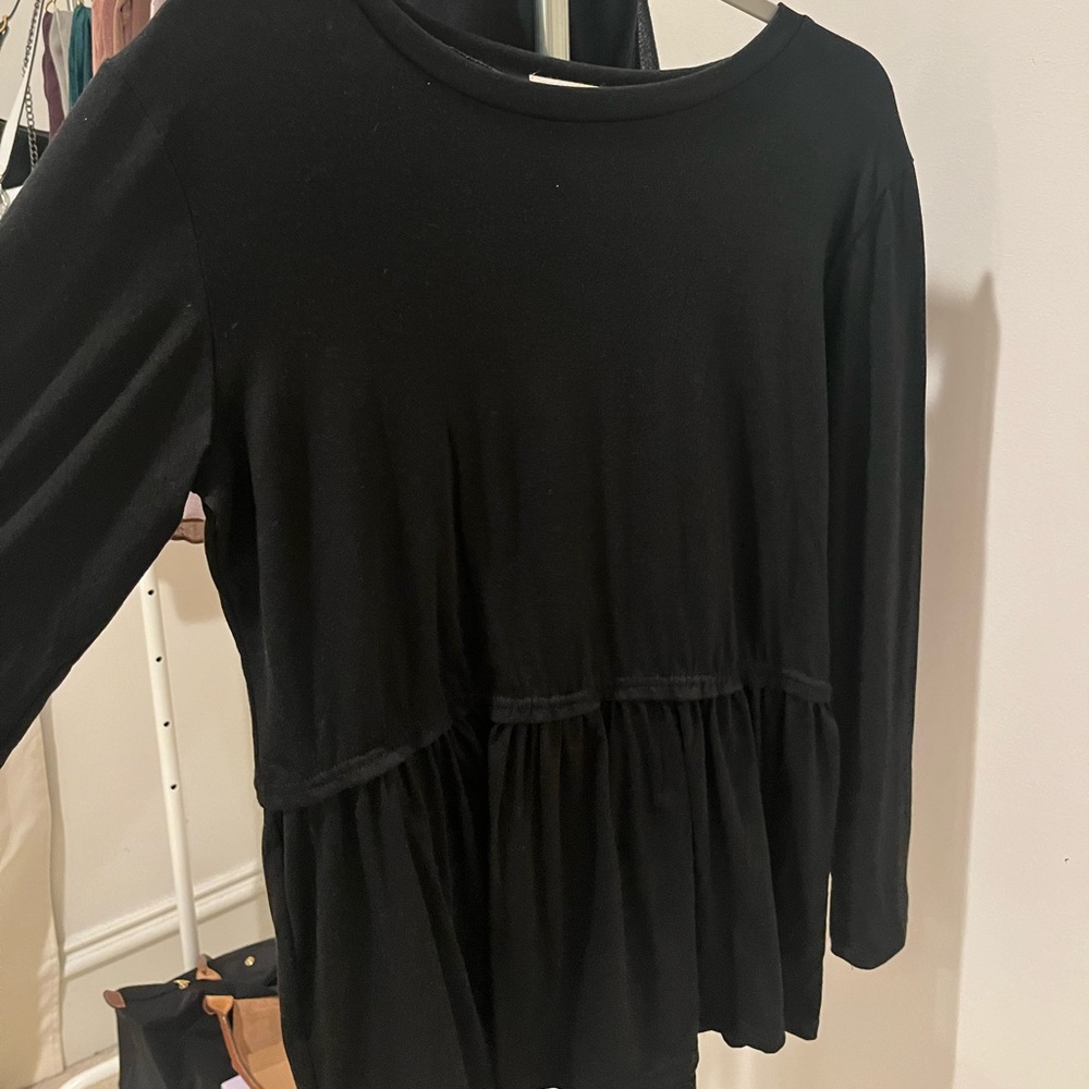 Black long sleeve blouse